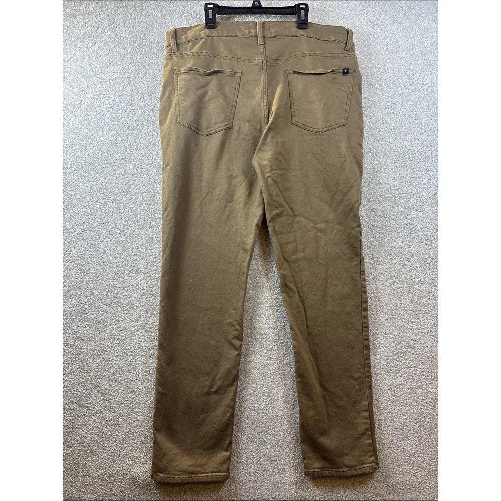 Banana Republic Traveler Pants Mens 36x32‎ Brown Slim Fit Stretch Cotton Chino